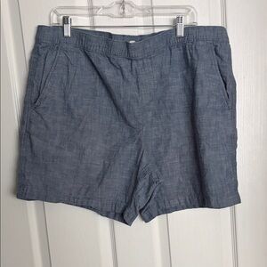 Lightweight Flat Front Men's Shorts in Heathered Blue